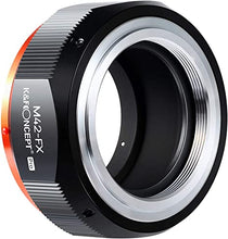 Load image into Gallery viewer, K&F Concept M42 to Fuji X Lens Mount Adapter for M42 Screw Mount Lens to Fujifilm Fuji X-Series X FX Mount Mirrorless Cameras with Matting Varnish Design for Fuji XT2 XT20 XE3 XT1 X-T2