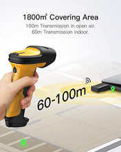Load image into Gallery viewer, Barcode Scanner, Inateck Wireless Scanner, 2.4 GHz Adapter, 2600mAh Battery, 60M Range, Automatic Scanning, P6