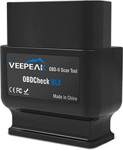 Load image into Gallery viewer, Veepeak OBDCheck BLE OBD2 Bluetooth Scanner Auto OBD II Diagnostic Scan Tool for iOS & Android, Bluetooth 4.0 Car Check Engine Light Code Reader Supports Torque, OBD Fusion app