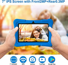 Load image into Gallery viewer, Pritom 7 inch Kids Tablet, Quad Core Android 10, 16GB, WiFi, Bluetooth, Dual Camera, Educationl, Games,Parental Control, Kids Software Pre-Installed with Kids-Tablet Case (Dark Blue)