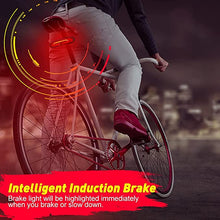 Load image into Gallery viewer, Onvian Smart Bike Tail Light with Turn Signals, Bike Horn Bike Alarm with Remote, Rechargeable Rear Bike Light, Waterproof Auto ON/Off Bicycle Lights Bike Turn Signals Brake Light