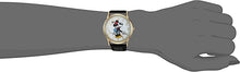 Load image into Gallery viewer, DISNEY Women's Minnie Mouse Analog-Quartz Watch with Leather-Synthetic Strap, Black, 18 (Model: WDS000410)