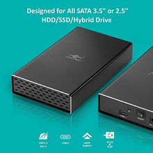Load image into Gallery viewer, Vantec NST-371C31-BK NexStar Gx USB 3.1 Gen 2 Type-C 3.5" Sata HDD/SSD Enclosure, Comes with C to C and C to A Cable, Aluminum Casing, Black