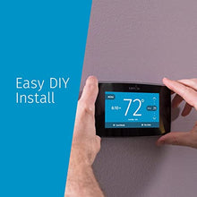 Load image into Gallery viewer, Emerson Sensi Touch Wi-Fi Smart Thermostat with Touchscreen Color Display, Works with Alexa, Energy Star Certified, C-wire Required, ST75 Black 5.625" x 3.4" x 1.17"