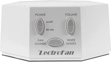 Load image into Gallery viewer, Adaptive Sound Technologies LectroFan Premium White Noise Sound Machine with 20 Unique Non-Looping Fan and White Noise Sounds and Sleep Timer, White, unscented, 1 Count