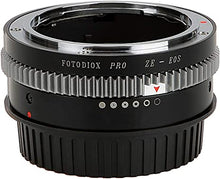 Load image into Gallery viewer, Fotodiox Pro Lens Mount Adapter Compatible with Mamiya 35mm (ZE) SLR Lens to Canon EOS (EF, EF-S) Mount D/SLR Camera Body - with Gen10 Focus Confirmation Chip and Built-in Aperture Control Dial