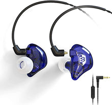 Load image into Gallery viewer, BASN Bsinger PRO in-Ear Monitors Hybrid Dynamic Dual Drivers Two Detachable MMCX Cables Musicians in-Ear Earbuds Headphones (Blue)