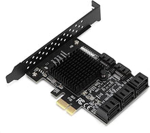 Load image into Gallery viewer, Heayzoki 8 Ports PCI-E to SATA 3.0 Card,PCI Express PCI-e Expansion Card,PCI-E to SATA3.0 Controller Expansion Board,for Windows 7/8/XP/10,with Driver Disc,Semi-High Baffle