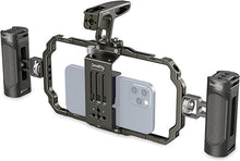 Load image into Gallery viewer, SmallRig Universal Phone Cage Rig Kit with Handles, Aluminum Mobile Phone Handheld Video Rig Kit Phone Stabilizer for iPhone 13,12,11,X,8,7,6-3155