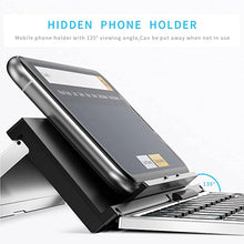 Load image into Gallery viewer, Folding Keyboard,Geyes Portable Foldable Wireless Bluetooth Keyboard with Portable Pocket Size, Aluminum Alloy Housing for iPhone,iPad, Tablet,Laptops and Smartphones (Silver)