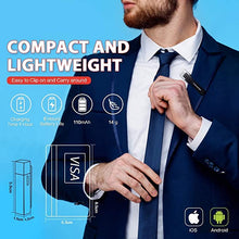 Load image into Gallery viewer, SabineTek SmartMike+ - Rechargeable Wireless Bluetooth Microphone, Hands-Free w/Noise Cancellation, Compatible w/GoPro, Canon Camera, iPhone/Android - Perfect for Vlogging & Interviewing(Black)