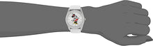 Load image into Gallery viewer, Disney Minnie Mouse Women's Silver Alloy Glitz Watch, White Leather Strap, W002764