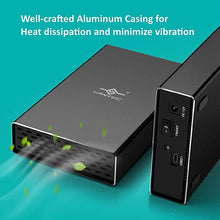 Load image into Gallery viewer, Vantec NST-371C31-BK NexStar Gx USB 3.1 Gen 2 Type-C 3.5" Sata HDD/SSD Enclosure, Comes with C to C and C to A Cable, Aluminum Casing, Black