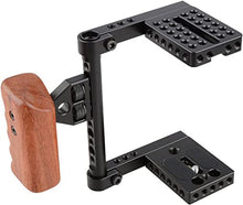 Load image into Gallery viewer, CAMVATE DSLR Video Camera Cage Stabilizer Rig with Wooden Handle Compatible for Nikon Sony