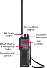 Load image into Gallery viewer, Cobra HH50WXST Hand Held CB Radio - Emergency Radio, Travel Essentials, Earphone Jack, 4 Watt, Noise Reduction & NOAA Alerts