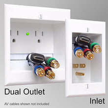 Load image into Gallery viewer, PowerBridge Solutions TWO-CK-26 Dual in-Wall Cable Management for Wall-Mount TVs, 26' PowerConnect Cable, White