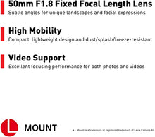Load image into Gallery viewer, PANASONIC LUMIX S Series Camera Lens, 50mm F1.8 L-Mount Interchangeable Lens for Mirrorless Full Frame Digital Cameras, S-S50