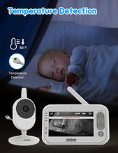 Load image into Gallery viewer, Baby Monitor with Camera and Audio 4.3 Inches LCD Split Screen 1000ft Range Rechargeable Battery Temperature Detection Baby Crying Detection Night Vision 2-Way Audio