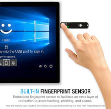Load image into Gallery viewer, Thetis FIDO2 Security Key Fingerprint USB A, Two Factor Authenticator, Multi-Layered Protection HOTP / U2F Compatible Windows, MacOS, Gmail, Linux for Office Business - Black
