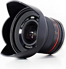 Load image into Gallery viewer, Rokinon 12mm F2.0 NCS CS Ultra Wide Angle Lens for Fuji X Mount Digital Cameras (Black) (RK12M-FX) - Fixed