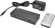 Load image into Gallery viewer, Tripp Lite 4-Port HDMI Switch for Video and Audio, 4K x 2K UHD @ 60 Hz (HDMI F/4xF) with Remote Control (B119-004-UHD),BLACK