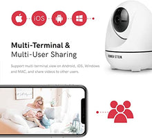 Load image into Gallery viewer, Konnek Stein Wireless Security Camera, WiFi Home Security Systems 360 Degree Monitoring, HD 1080P Motion Detection, Night Vision, Remote Control, Two-Way Audio, with TF Card Slot and Cloud (White)
