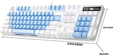Load image into Gallery viewer, Mechanical Gaming Keyboard, MageGee 2021 New Upgraded Blue Switch 104 Keys White Backlit Keyboards, USB Wired Mechanical Computer Keyboard for Laptop, Desktop, PC Gamers(White & Blue)