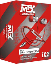 Load image into Gallery viewer, MTX Audio IX2-Red Street Audio In Ear Acoustic Monitors - Red