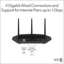 Load image into Gallery viewer, NETGEAR 4-Stream WiFi 6 Router (R6700AX) – AX1800 Wireless Speed (Up to 1.8 Gbps) | Coverage up to 1,500 sq. ft., 20 devices