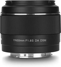 Load image into Gallery viewer, YONGNUO YN50mm F1.8S Lens 50mm F1.8 Larege Aperture APS-C Standard Prime E-Mount Auto Manual Focus AF MF USB for Sony Cameras