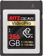 Load image into Gallery viewer, Ritz VideoPro CFExpress Type B Card 256GB (1700/1100 R/W) Pairs with Compatible Nikon, Panasonic & Canon DSLR Cameras (Some Nikon Cameras Need a firmware Update to be Compatible)