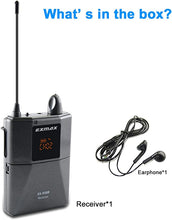 Load image into Gallery viewer, EXMAX EX-938R Receiver for EX-938 Transmitter UHF Wireless Tour Guide System Simultaneous Interpretation Equipment- Guided Tour Travel Courtroom Interpretation - Receiver Only (Works with EX-938T)