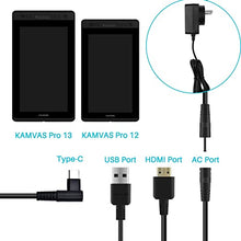 Load image into Gallery viewer, HUION 3-in-1 Cable for KAMVAS Pro 16 Pro 13 GT-133 and Pro 12 GT-116 Graphics Drawing Monitor with HDMI, Power and USB Cables Included
