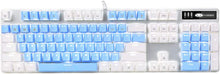 Load image into Gallery viewer, Mechanical Gaming Keyboard, MageGee 2021 New Upgraded Blue Switch 104 Keys White Backlit Keyboards, USB Wired Mechanical Computer Keyboard for Laptop, Desktop, PC Gamers(White & Blue)