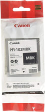 Load image into Gallery viewer, Canon 0894B001AA OEM Ink - (PFI-102MBK) iPF 500 600 605 610 700 710 720 750 755 Matte Black Ink Tank