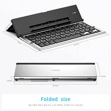 Load image into Gallery viewer, Folding Keyboard,Geyes Portable Foldable Wireless Bluetooth Keyboard with Portable Pocket Size, Aluminum Alloy Housing for iPhone,iPad, Tablet,Laptops and Smartphones (Silver)