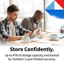 Load image into Gallery viewer, Toshiba Canvio Flex 4TB Portable External Hard Drive USB-C USB 3.0, Silver for PC, Mac, & Tablet - HDTX140XSCCA