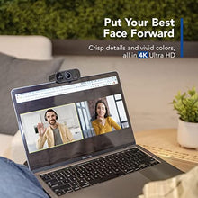 Load image into Gallery viewer, ELECOM 4K AI Auto-Tracking Webcam with Cover, 60fps, Dual Microphone, Ultra HD, Noise Cancelling, Auto Light Correction, Speaker Marking, 130-Degree Ultra Wide Angle,for Zoom/Google Meet and Streaming