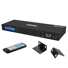 Load image into Gallery viewer, TESmart HDMI Matrix 4x4 Latest Updated 4k 30Hz Powered 4 in 4 Out HDMI Switch (8X8 A30-Basic Version + LAN Ports)