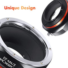 Load image into Gallery viewer, K&F Concept EOS to M4/3 MFT Olympus Adapter for Canon EF EF-S Mount Lens to M4/3 M43 MFT Mount Camera with Matting Varnish Design for Olympus Pen E-P1 P2 P3 P5 E-PL1 Panasonic Lumix GH1 2 3 4 5