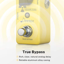Load image into Gallery viewer, Donner Guitar Delay Pedal, Yellow Fall Analog Delay Guitar Effect Pedal Vintage Delay True Bypass