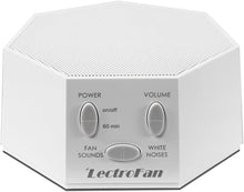 Load image into Gallery viewer, Adaptive Sound Technologies LectroFan Premium White Noise Sound Machine with 20 Unique Non-Looping Fan and White Noise Sounds and Sleep Timer, White, unscented, 1 Count