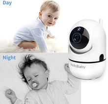 Load image into Gallery viewer, HelloBaby Video Baby Monitor with Remote Camera Pan-Tilt-Zoom, 3.2'' Color LCD Screen, Infrared Night Vision, Temperature Display, Lullaby, Two Way Audio