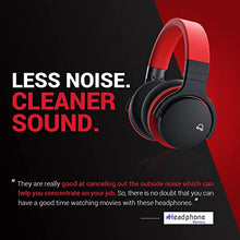 Load image into Gallery viewer, MOVSSOU E7 Active Noise Cancelling Headphones Bluetooth Headphones Wireless Headphones Over Ear with Microphone Deep Bass, Comfortable Protein Earpads, 30 Hours Playtime for Travel/Work, Black