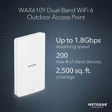 Load image into Gallery viewer, NETGEAR Wireless Outdoor Access Point (WAX610Y) - WiFi 6 Dual-Band AX1800 Speed | Up to 250 Devices | 1x2.5G Ethernet Port | IP55 Weatherproof | 802.11ax | Insight Remote Management | PoE+ Powered