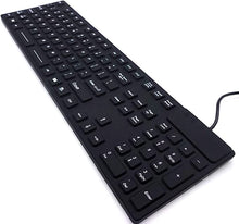 Load image into Gallery viewer, DSI LED Backlit Keyboard with Number Pad - Industrial IP68 Waterproof Rugged Silicone IKB106BL, Black