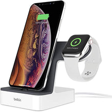 Load image into Gallery viewer, Belkin F8J237ttWHT iPhone Charging Dock + Apple Watch Charging Stand (PowerHouse iPhone Charging Station) iPhone Dock, Apple Watch Dock, Apple Charging Station (White)