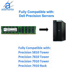 Load image into Gallery viewer, Adamanta 16GB (1x16GB) Server Memory Upgrade Compatible for Dell Poweredge, Dell Precision & HP Proliant Servers Processor DDR4 2133MHz PC4-17000 ECC Registered Chip 2Rx4 CL15 1.2v DRAM RAM