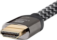 Load image into Gallery viewer, Monoprice HDMI High Speed Active Cable - 30 Feet - Gray, 4K@60Hz, 18Gbps, HDR, 28AWG, YUV, 4:4:4, CL3 - Luxe Active Series Black