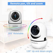 Load image into Gallery viewer, HelloBaby Video Baby Monitor with Remote Camera Pan-Tilt-Zoom, 3.2'' Color LCD Screen, Infrared Night Vision, Temperature Display, Lullaby, Two Way Audio